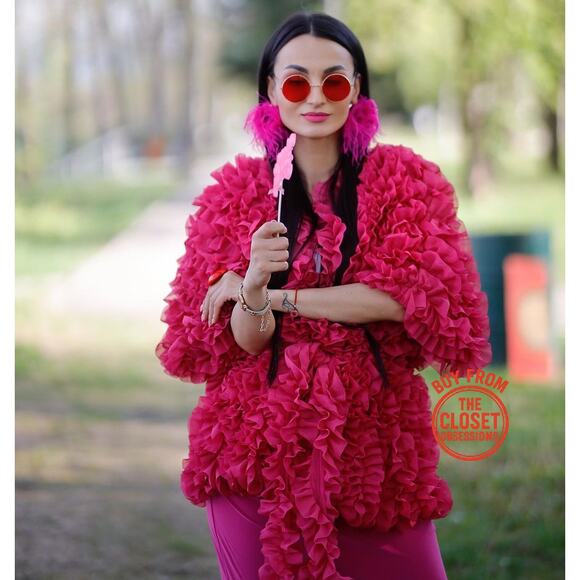 ZARA Blogger Fave Textured Coat with Self-Belt NWT ๐ - Picture 9 of 16